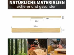 - Lámpara de pared LED de madera para interiores (100 cm, 36 W, luz indirecta, arriba y abajo, blanco cálido de 3000 K)^NETTLIFE Clearance