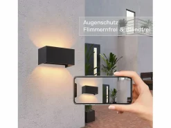 4 Lámparas LED para Muro Exteriores Negras, Iluminación Ascendente/Descendente, IP65, Luz Blanca Caliente G9^NETTLIFE Hot