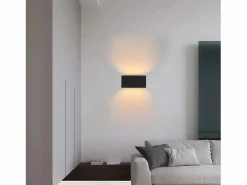 4 Lámparas LED para Muro Exteriores Negras, Iluminación Ascendente/Descendente, IP65, Luz Blanca Caliente G9^NETTLIFE Hot