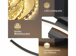 Aplique LED de pared para interiores - Lámpara de pasillo de 14 W y 100 cm, color , diseño moderno de ondas, 3000 K^NETTLIFE Sale