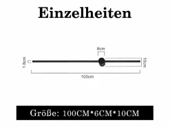 Aplique LED para Interiores - 100 CM 8 W Lámpara Giratoria Minimalista para Sala de Estar Lámpara de Noche Blanco cálido 3000 K^NETTLIFE Clearance
