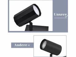 Foco de pared 1 llama negra - Lámpara de pared con interruptor metálico GU10 Lámpara de pasillo orientable 350° MAX. 40W^NETTLIFE New