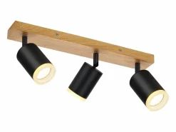 NETTLIFE Plafón|Foco de techo Focos de techo s GU10 Foco de pared de madera giratorio 350°