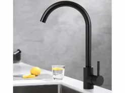 Grifo de cocina Grifo de alta presión Grifo de fregadero de cocina de acero inoxidable giratorio 360°^NETTLIFE Outlet