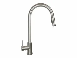 NETTLIFE Grifo De Cocina|Grifo de cocina con ducha de mano extensible, alta presión, acero inoxidable de doble chorro y giratorio 360 °, níquel