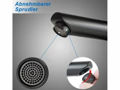 NETTLIFE Grifo|Grifo de fregadero Grifo de agua caliente / fría Grifo de alta presión de acero inoxidable