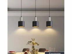 Lámpara colgante para mesa de comedor, lámpara colgante E27 negra, lámpara colgante retro para mesita de noche, altura ajustable^NETTLIFE Clearance