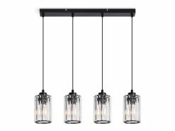 Lámpara colgante moderna de cristal para mesa de comedor, 4 llamas, E27^NETTLIFE New
