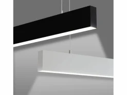 Lámpara Colgante LED Diam.107CM 32W 3000K-6500K Mesa Regulable Negra con Lámpara de Diseño Lineal Moderno para Oficina^NETTLIFE Outlet