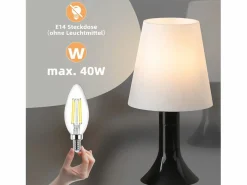 NETTLIFE Lámpara De Mesa|Lámpara de mesa para salón, lámpara de noche con cable, juego de 2 lámparas pequeñas E14, lámparas de mesa modernas
