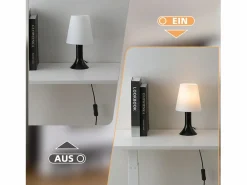 NETTLIFE Lámpara De Mesa|Lámpara de mesa para salón, lámpara de noche con cable, juego de 2 lámparas pequeñas E14, lámparas de mesa modernas
