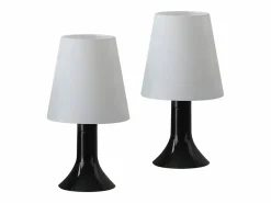 NETTLIFE Lámpara De Mesa|Lámpara de mesa para salón, lámpara de noche con cable, juego de 2 lámparas pequeñas E14, lámparas de mesa modernas