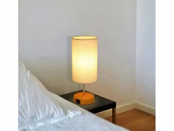 Lámpara de mesa táctil regulable E27, lámpara de noche sala, pantalla en tela moderna.^NETTLIFE Discount