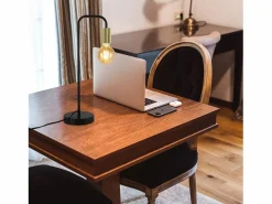 NETTLIFE Lámpara De Mesa|Lámpara de Mesa Vintage Lámpara de Noche para - Lámpara de Mesa Industrial E27 de Oro Luz Nocturna para niños en el Dormitorio