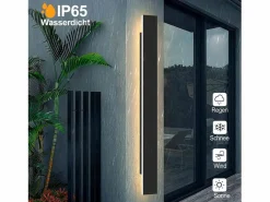 , lámpara de pared LED para exteriores, 100 cm, , 3000K, IP65, larga, 26W, de villa, en acrílico, para casa, pared, jardines.^NETTLIFE Best