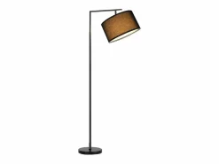 Lámpara de pie de salón negra: tela de diseño moderno Casquillo E27 máx. 40W con interruptor de pie Lámpara de cama de 166 cm sin bombilla.^NETTLIFE Best