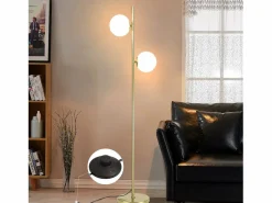 Lámpara de pie moderna para sala de estar - Lámpara de pie de diseño Lámpara de pie con casquillo E27 con interruptor de pie -166 cm^NETTLIFE Online