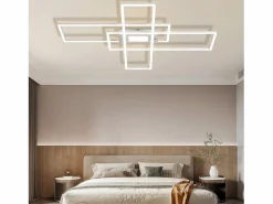Lámpara de Techo LED Regulable 50W con Mando a Distancia Diseño Moderno Salón Dormitorio Geométrico para Cocina Pasillo^NETTLIFE Clearance