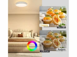 NETTLIFE Plafón|Lámpara de Techo LED Dormitorio - Diámetro 27 cm Lámpara de Cielo Estrellado Lámpara Blanca cálida de 12 W Lámpara Redonda Moderna para