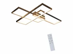 NETTLIFE Plafón|. Lámpara de techo LED regulable: lámpara de techo de 65 cm de largo, color , lámpara para salón de 65 W, moderna,