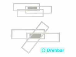 NETTLIFE Plafón|, Lámpara de techo LED para salón, RGB, cambio de color, regulable en intensidad con control remoto, para habitación, lámpara moderna de 50W.