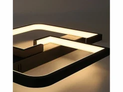 NETTLIFE Plafón|Lámpara de techo LED 35W lámpara de salón negra regulable con mando a distancia lámpara de mesa de comedor de diseño moderno lámpara