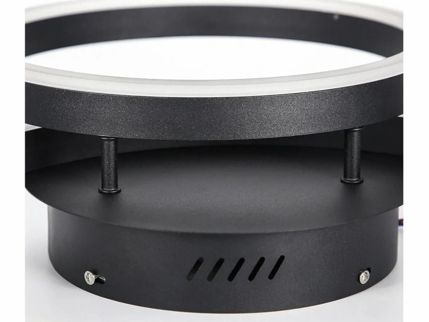 NETTLIFE Plafón|, lámpara de techo LED regulable, iluminación de techo para el salón, lámpara para el dormitorio 46W, 2 anillos