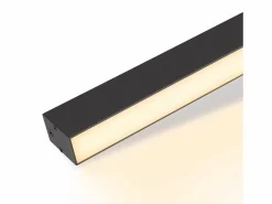 NETTLIFE Plafón|Lámpara de Techo LED - Lámpara de Negra de 25 W Panel de lámpara Regulable de 80 cm de Largo con Control Remoto Moderno para de Dormitorio