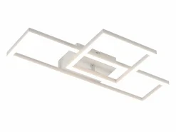 NETTLIFE Plafón|Lámpara de techo LED para salón, 20 W, diseño moderno, lámpara de cocina, cálido, cuadrada, blanca