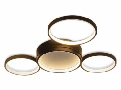 Lámpara de Techo LED Cálido 29W Moderna con 4 Anillos Lámpara de Diseño Lámpara Decorativa para Dormitorio para Habitación Infantil^NETTLIFE Sale
