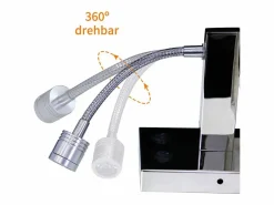 lote de 2 lámparas murales LED para interiores, para habitación, aplique para salón, lámpara de cabecera, cama de tela con brazo de lectura flexible E27.^NETTLIFE Hot