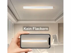 NETTLIFE Luz de Techo LED Negra Moderna 107 CM de Largo Regulable con Control Remoto Lámpara de Escritorio Panel de 32 W para Dormitorio Negro Clearance