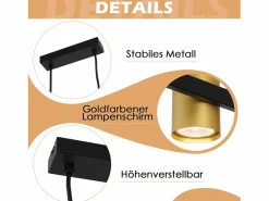 NETTLIFE Lámpara Suspendida|Mesa de comedor colgante. Lámpara colgante de 6 bombillas negras GU10, industrial de metal.