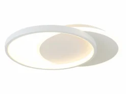 NETTLIFE Plafón LED Ajustable con Telécontrol, Blanco. Plafón de 35W, Moderno, Plano y Redondo, de 41 cm de Diámetro. Negro / Blanco Clearance