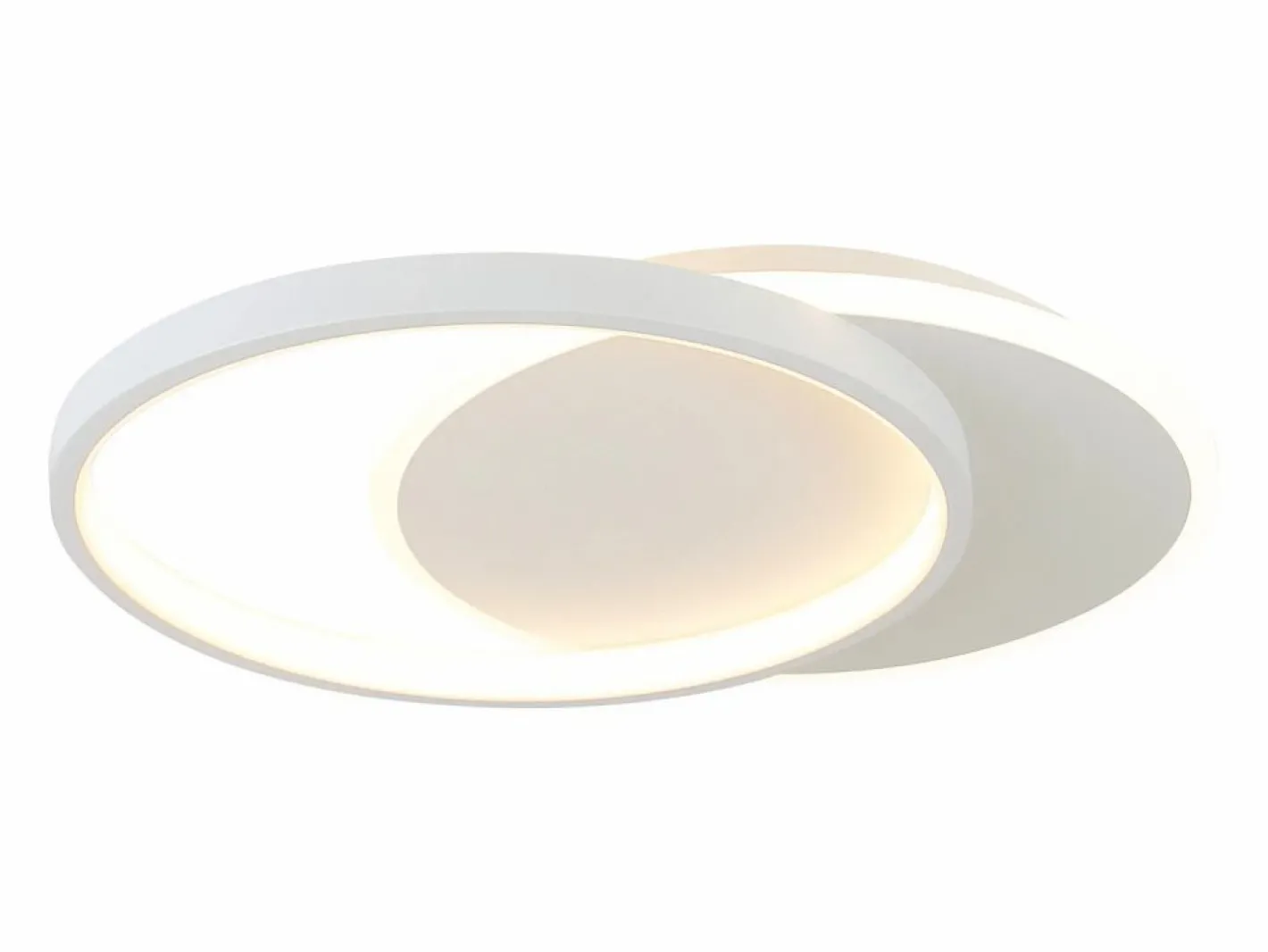 NETTLIFE Plafón LED Ajustable con Telécontrol, Blanco. Plafón de 35W, Moderno, Plano y Redondo, de 41 cm de Diámetro. Negro / Blanco Clearance