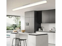 NETTLIFE Plafón LED blanco 4000K 36W 90CM lámpara de cocina con luz diurna: lámpara para cocina salón dormitorio balcón pasillo Negro Clearance