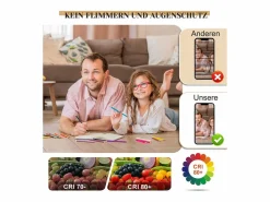 NETTLIFE Plafón|Plafonario LED Ajustable de Gran Tamaño, 100 cm, para Salón, 90 W, Moderno, con Control Remoto