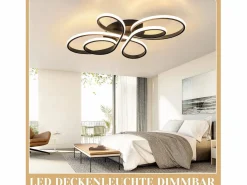 NETTLIFE Plafón|Plafonario LED Ajustable de Gran Tamaño, 100 cm, para Salón, 90 W, Moderno, con Control Remoto