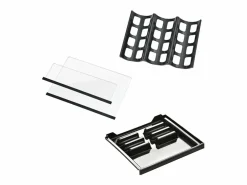 Nevera de 76L con congelador y cajón para verduras - Clase E - con LED y puerta de vidrio - 42dB - temperatura ajustable - 43.5x40x71.6cm^DripeX Clearance