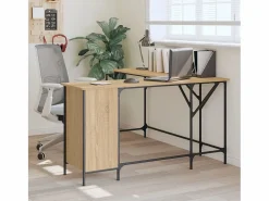 Nicklas Escritorio madera de ingeniería roble Sonoma 141x141x75 cm^Garden Furniture Online