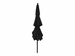 Garden Furniture Nijkerk Sombrilla jardín de 3 niveles con palo de aluminio negro 3,5 m New