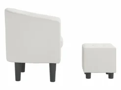 Garden Furniture Sillón Estilo Cabriolet|Nykøbing Mors Sillón con taburete cuero sintético