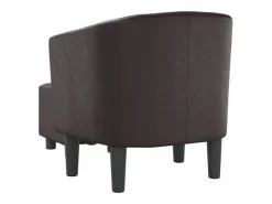 Garden Furniture Sillón Estilo Cabriolet|Nykøbing Mors Sillón con taburete cuero sintético marrón