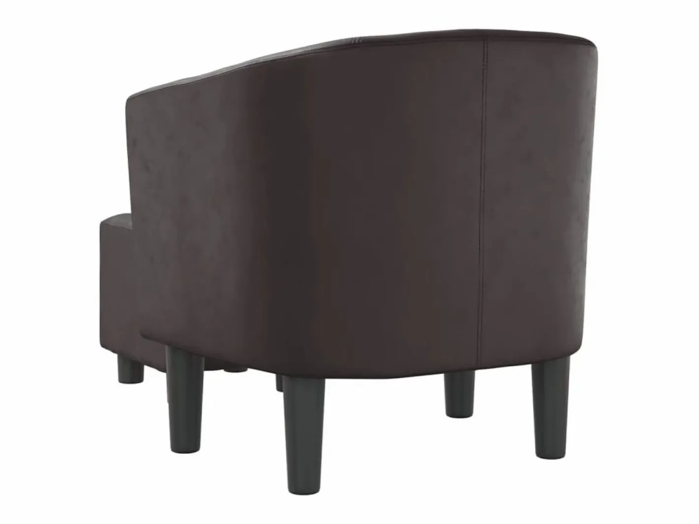 Garden Furniture Sillón Estilo Cabriolet|Nykøbing Mors Sillón con taburete cuero sintético marrón