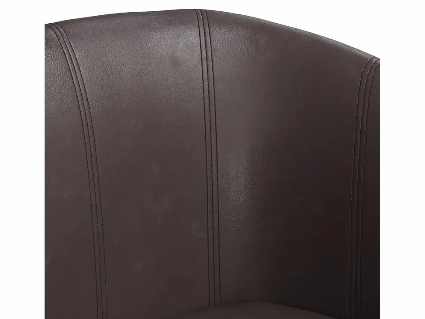 Garden Furniture Sillón Estilo Cabriolet|Nykøbing Mors Sillón con taburete cuero sintético marrón