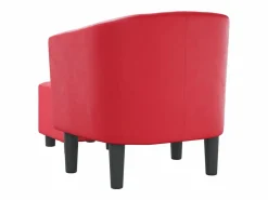 Garden Furniture Sillón Estilo Cabriolet|Nykøbing Mors Sillón con taburete cuero sintético