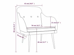Nylra Sillón de tela color 63x76x80 cm^Garden Furniture Sale