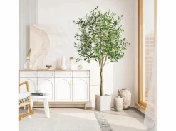 Oliva artificial 120 cm en macetas, plantas artificiales extraíbles, decoración de plantas s falsas, para interior al aire libre^DripeX Outlet