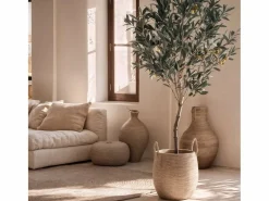 NORTENE Planta Artificial|Olivo artificial decorativo 150 cm con maceta, hojas realistas, planta de interior elegante y sin mantenimiento