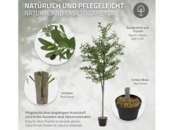 ML-DESIGN Olivo artificial Plantas artificiales Árbol artificial Planta artificial en mace Verde Sale